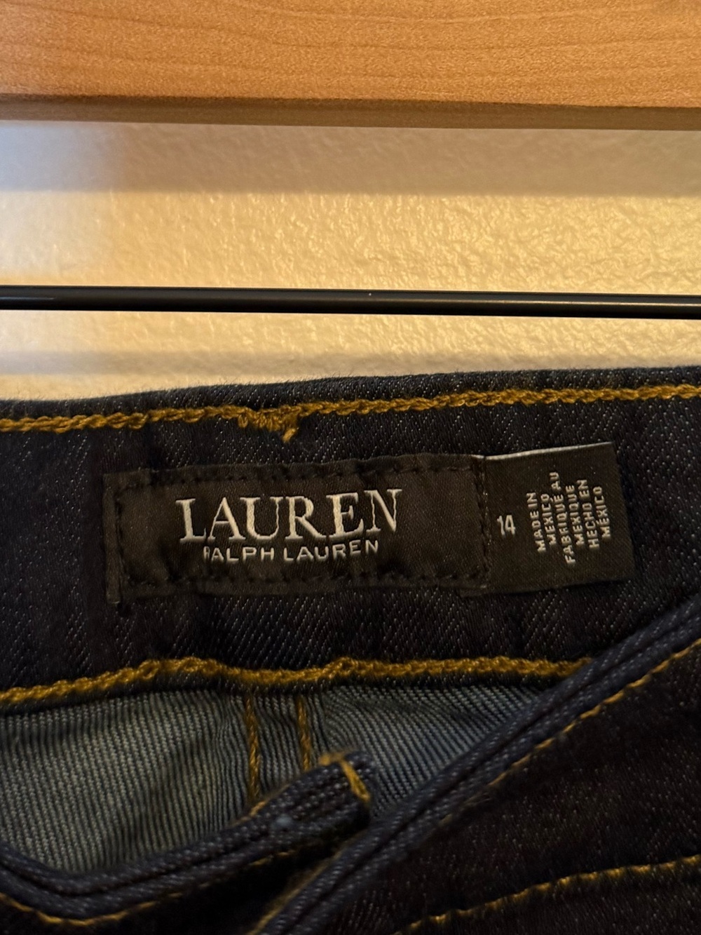 Lauren Ralph Lauren Mid-Rise Straight Jean‎ in Deep Royal Wash Denim - Picture 3 of 7
